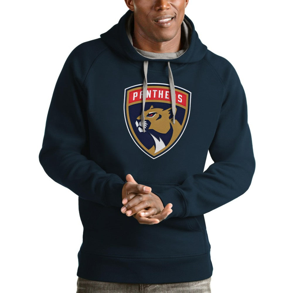 Florida Panthers Antigua Logo Victory Pullover Hoodie - Navy | US 4571984