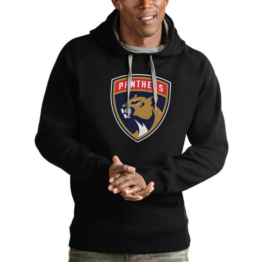 Florida Panthers Antigua Logo Victory Pullover Hoodie - Black | US 4571985