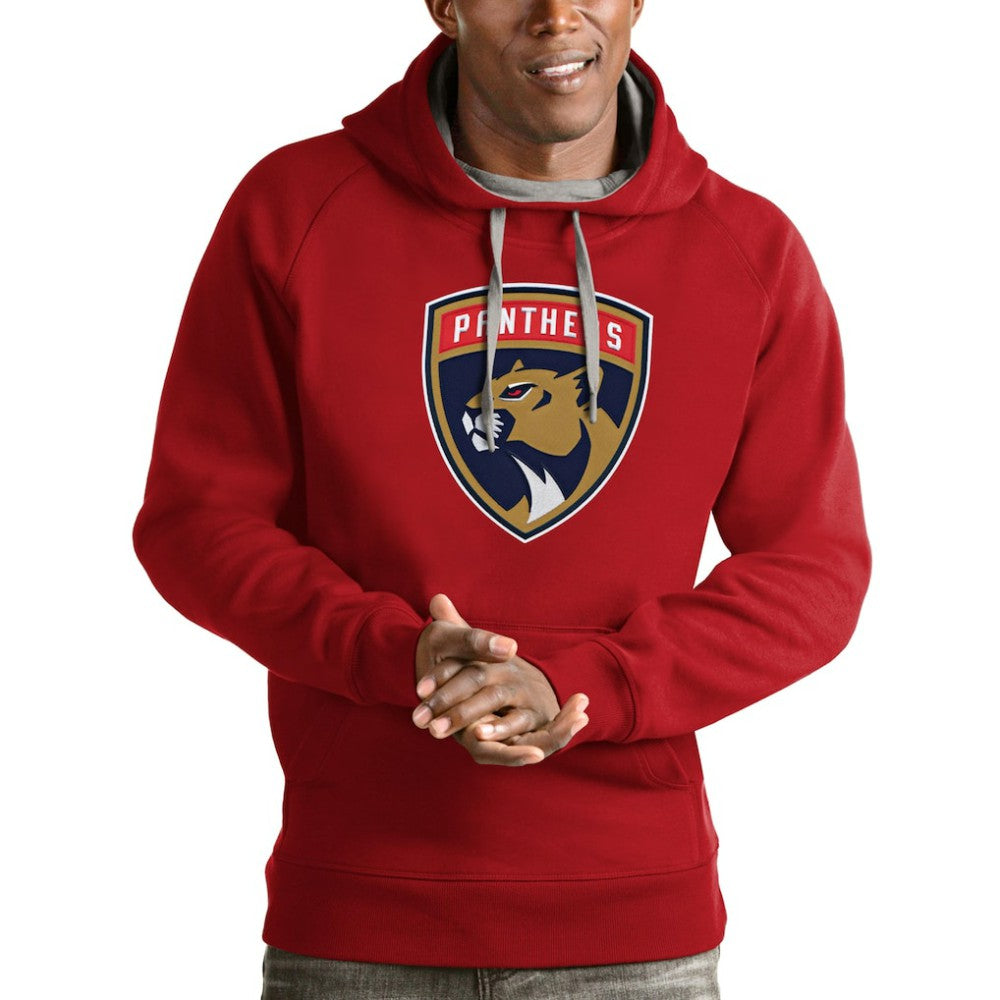 Florida Panthers Antigua Logo Victory Pullover Hoodie - Red | US 4571987