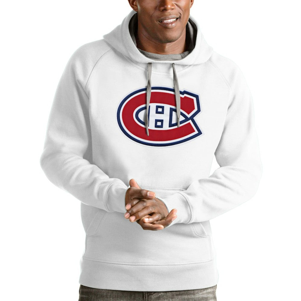 Montreal Canadiens Antigua Logo Victory Pullover Hoodie - White | US 4571999