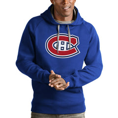 Montreal Canadiens Antigua Logo Victory Pullover Hoodie - Blue | US 4572005