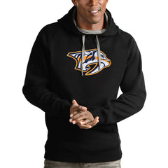 Nashville Predators Antigua Logo Victory Pullover Hoodie - Black | US 4572009