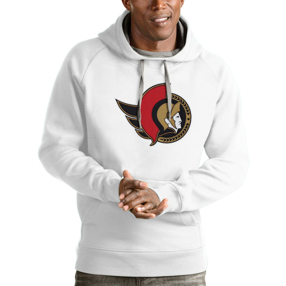 Ottawa Senators Antigua Logo Victory Pullover Hoodie - White | US 4572032