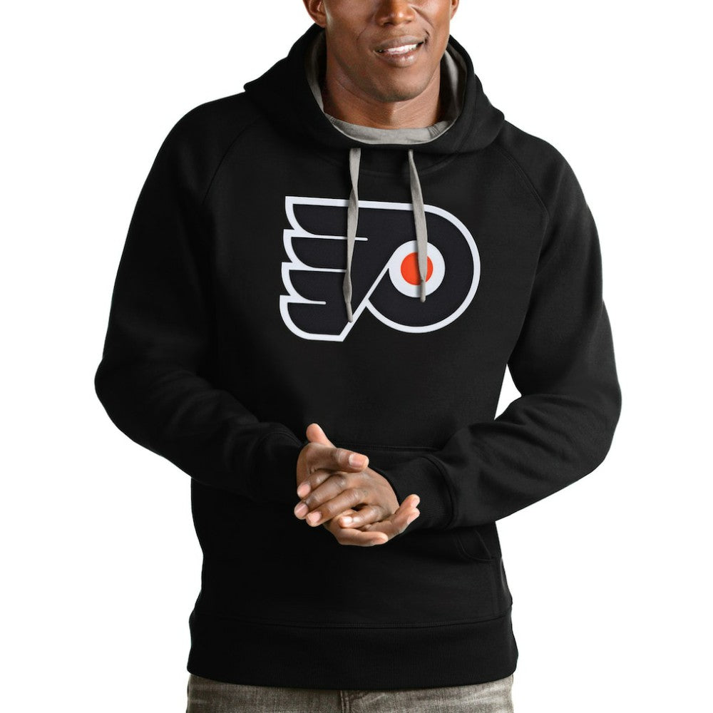 Philadelphia Flyers Antigua Logo Victory Pullover Hoodie - Black | US 4572037