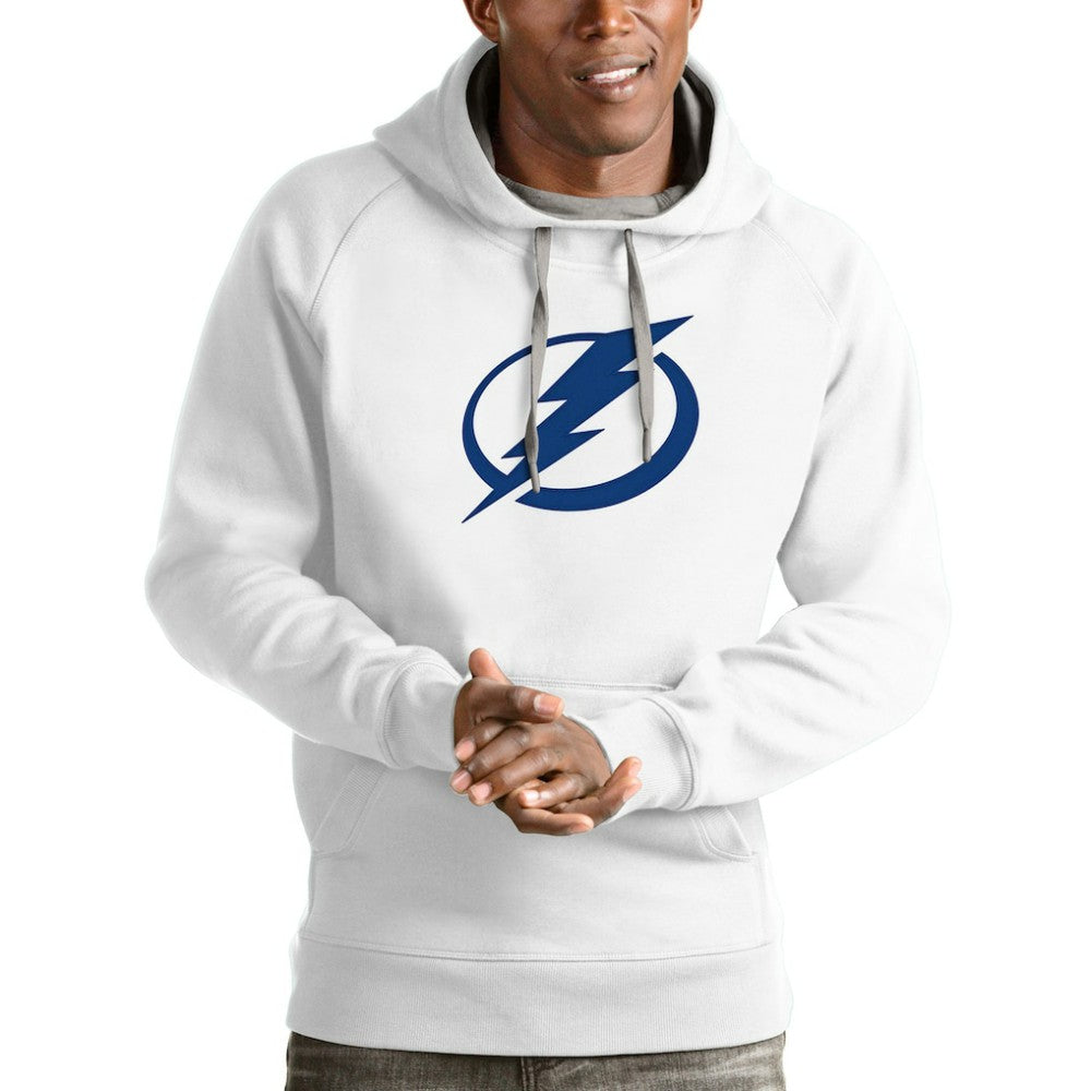 Tampa Bay Lightning Antigua Logo Victory Pullover Hoodie - White | US 4572063