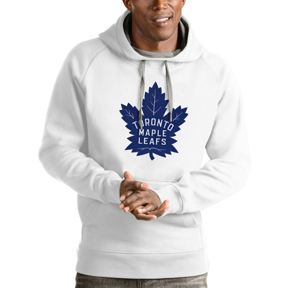 Toronto Maple Leafs Antigua Logo Victory Pullover Hoodie - White | US 4572069