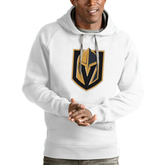 Vegas Golden Knights Antigua Logo Victory Pullover Hoodie - White | US 4572080