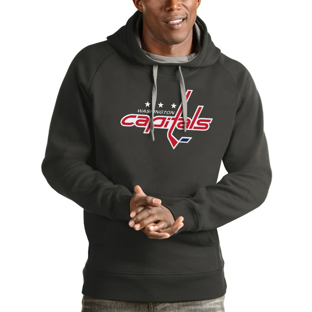 Washington Capitals Antigua Logo Victory Pullover Hoodie - Charcoal | US 4572089