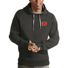 Calgary Flames Antigua Victory Pullover Hoodie - Charcoal | US 4572143