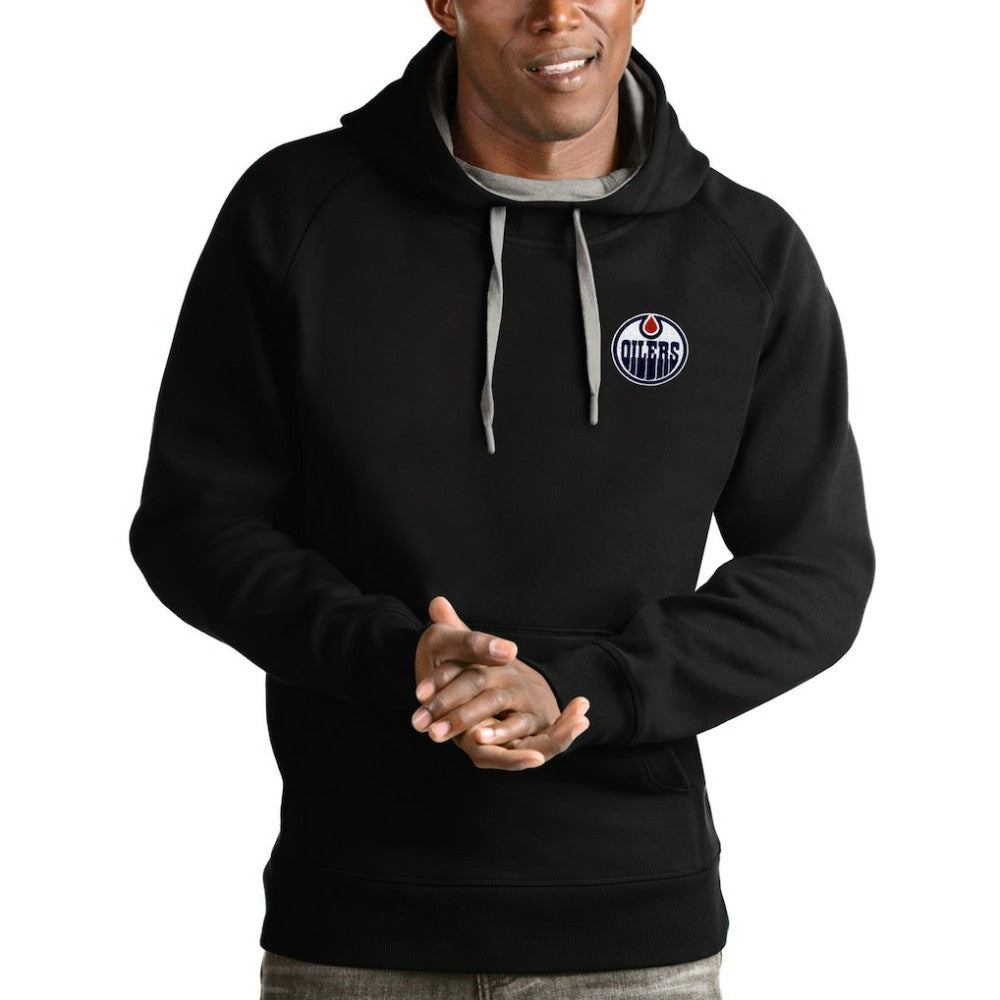 Edmonton Oilers Antigua Victory Pullover Hoodie - Black | US 4572180