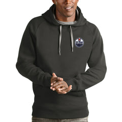 Edmonton Oilers Antigua Victory Pullover Hoodie - Charcoal | US 4572183