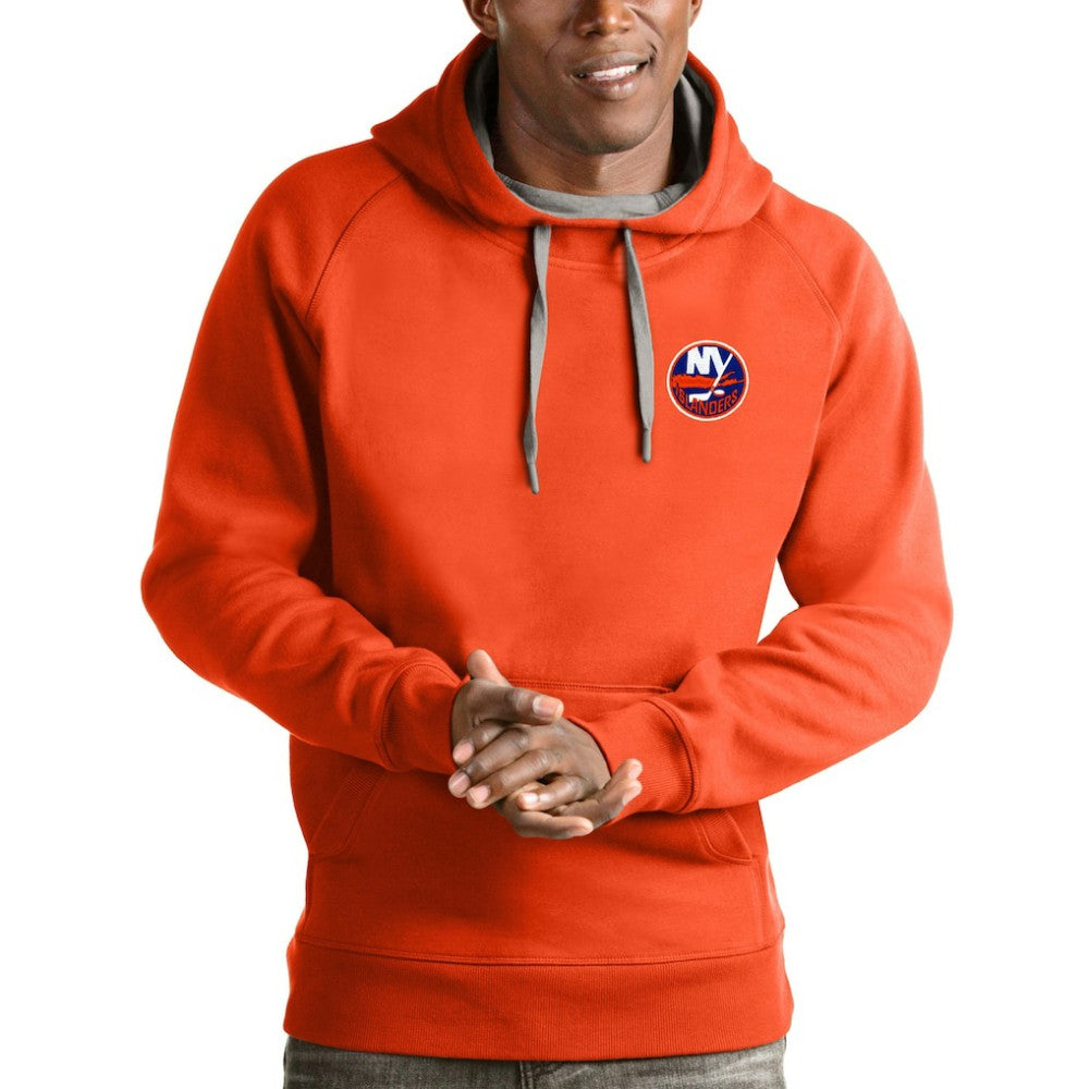 New York Islanders Antigua Victory Pullover Hoodie - Orange | US 4572227