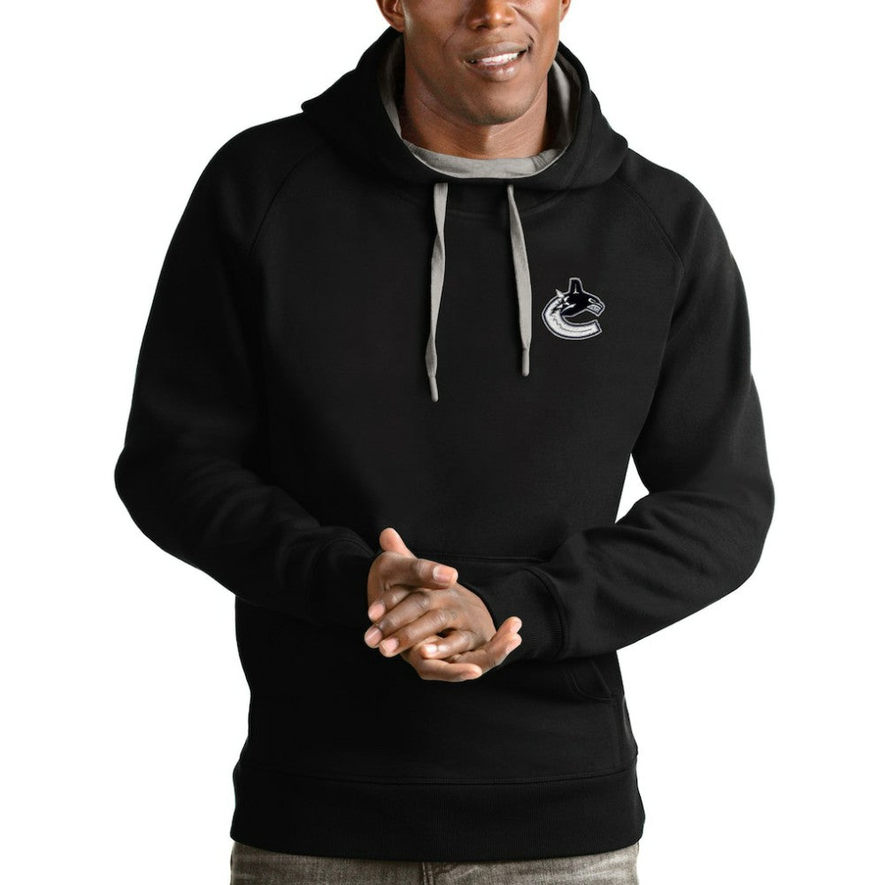 Vancouver Canucks Antigua Victory Pullover Hoodie - Black | US 4572282