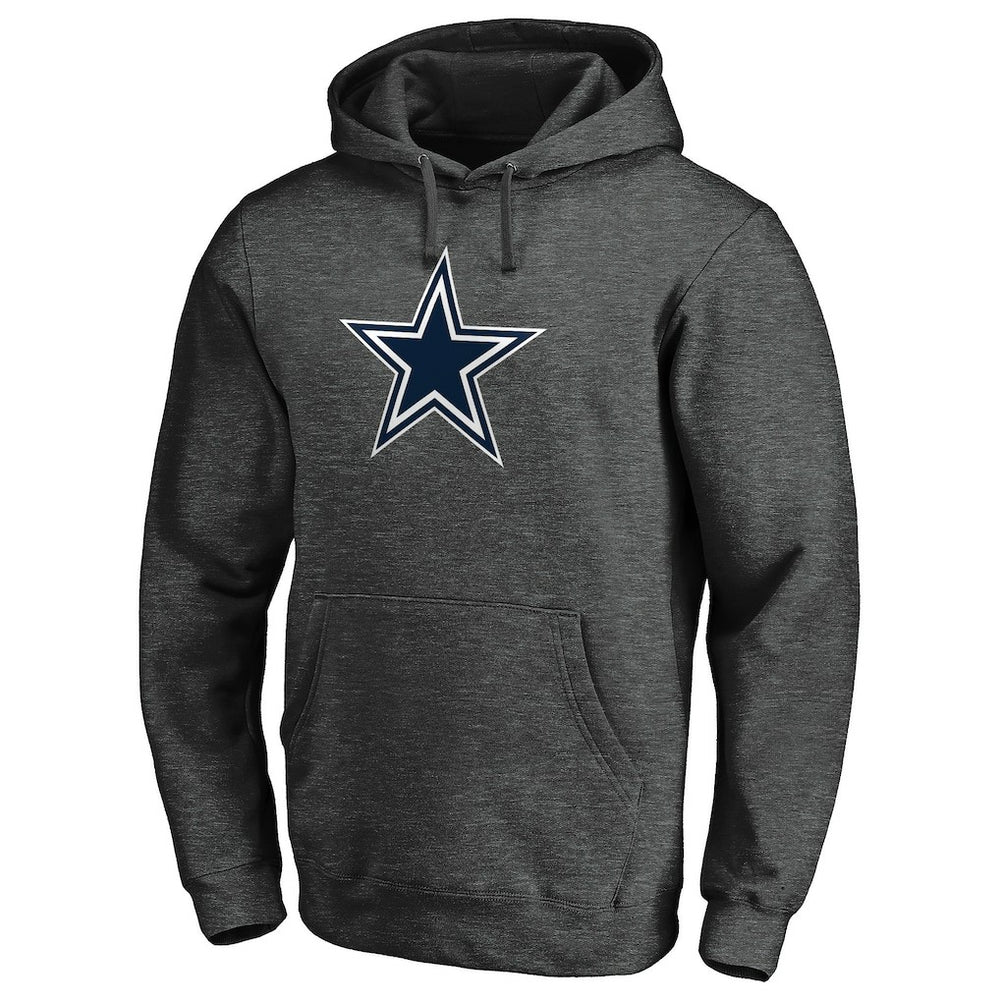 Dallas Cowboys Primary Logo Fitted Pullover Hoodie - Charcoal Hoodies