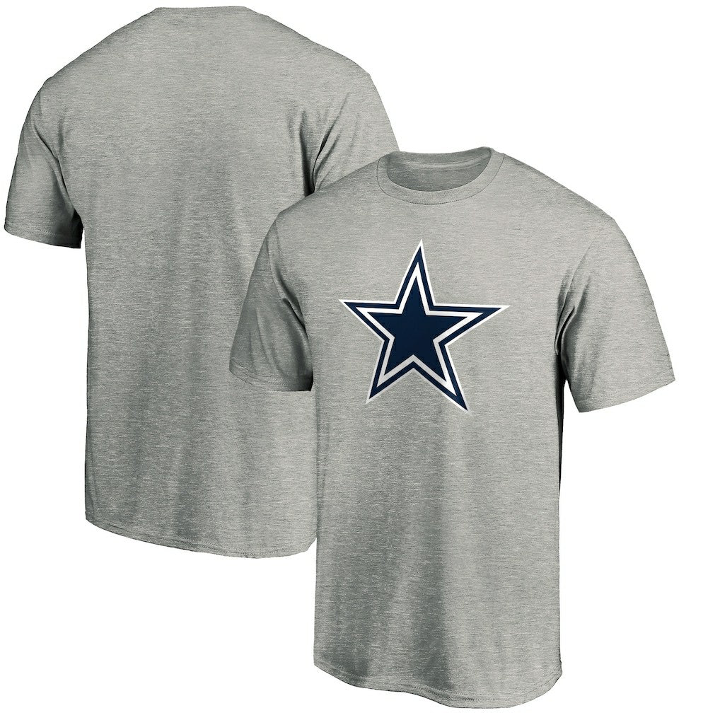 Dallas Cowboys Primary Logo T-Shirt - Heather Gray T-shirts