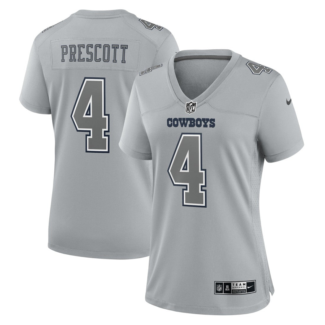 Dak Prescott Dallas Cowboys Women's Atmosphere Fashion Game Jersey - Gray Jerseys