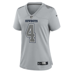 Dak Prescott Dallas Cowboys Women's Atmosphere Fashion Game Jersey - Gray Jerseys