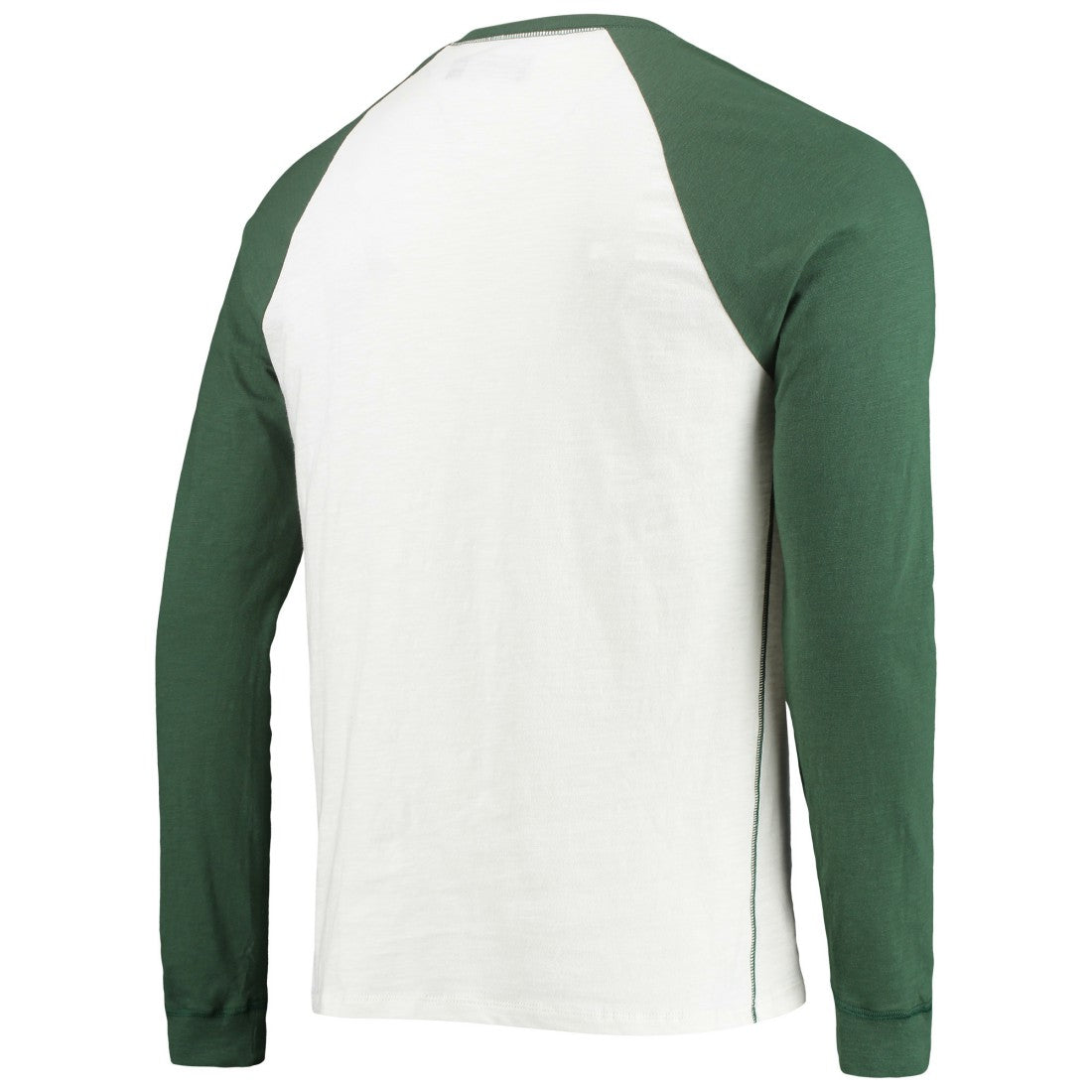 Green Bay Packers Junk Food Colorblock Raglan Long Sleeve T-Shirt - White/Green T-shirts