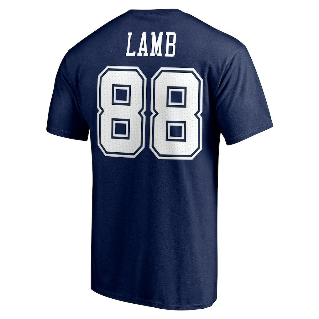 CeeDee Lamb Dallas Cowboys Team Player Icon Name & Number T-Shirt - Navy T-shirts