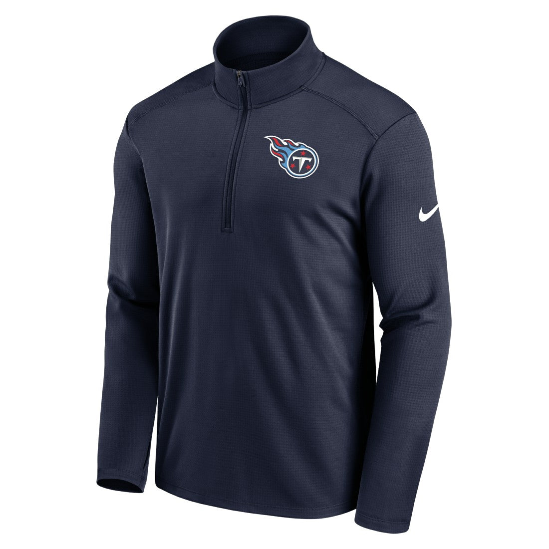 Tennessee Titans Logo Pacer Performance Half-Zip Jacket - Navy Jackets