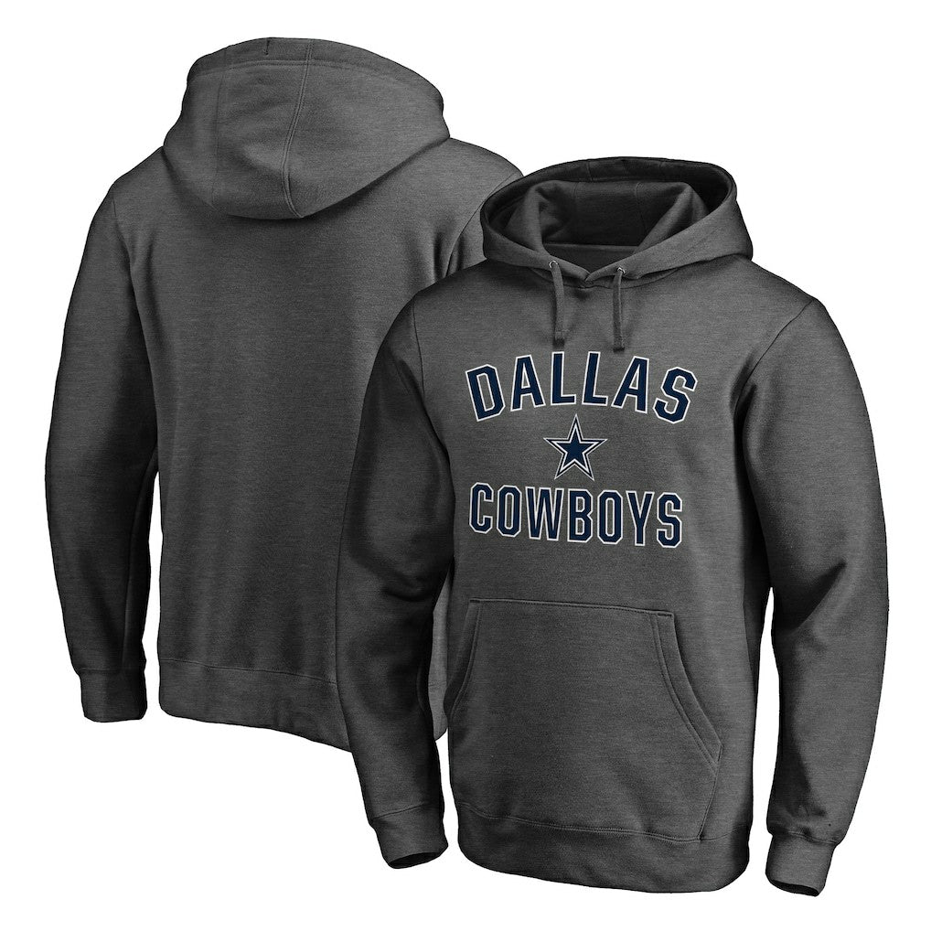 Dallas Cowboys Victory Arch Team Fitted Pullover Hoodie - Charcoal Hoodies