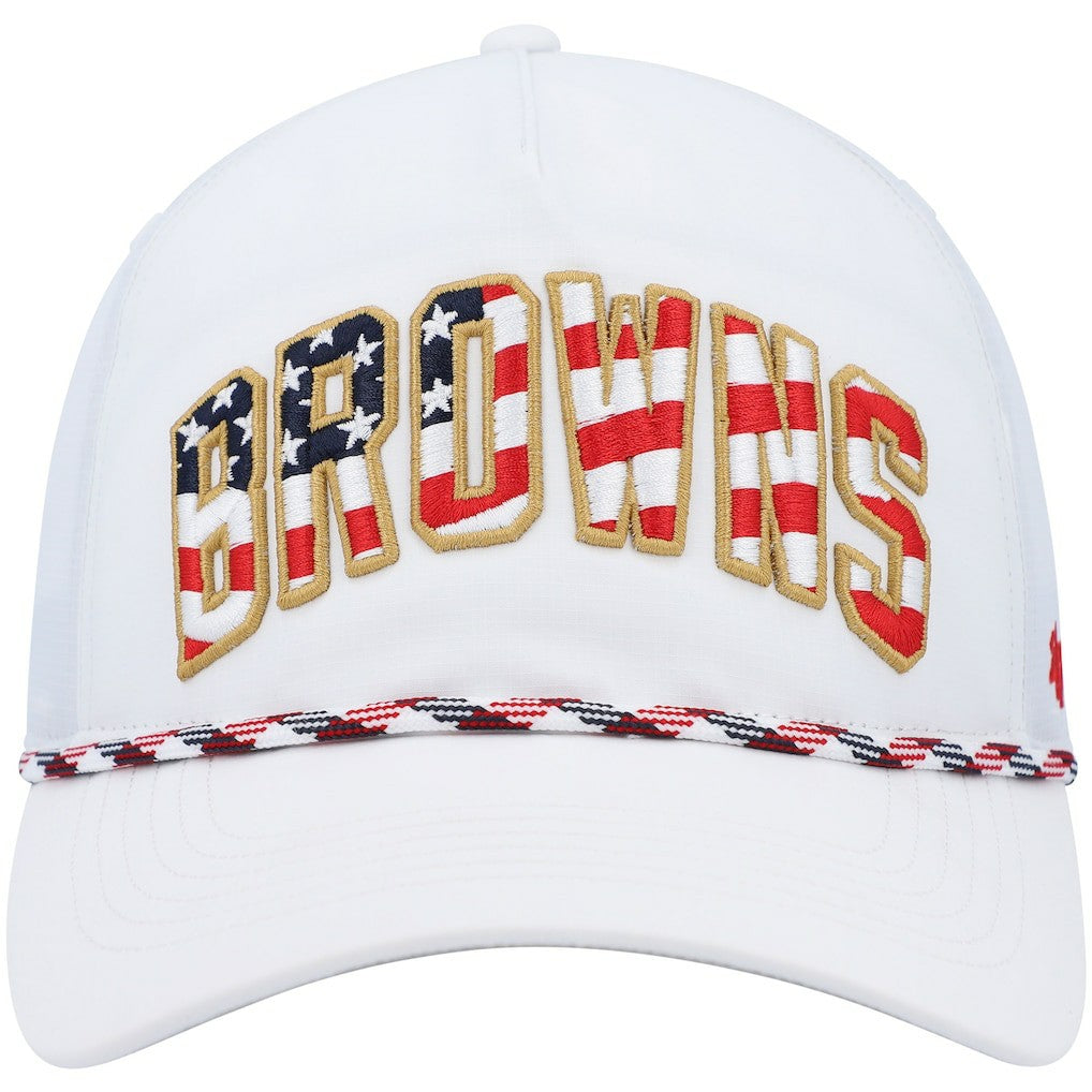 Cleveland Browns '47 Hitch Stars and Stripes Trucker Adjustable Hat - White Hats