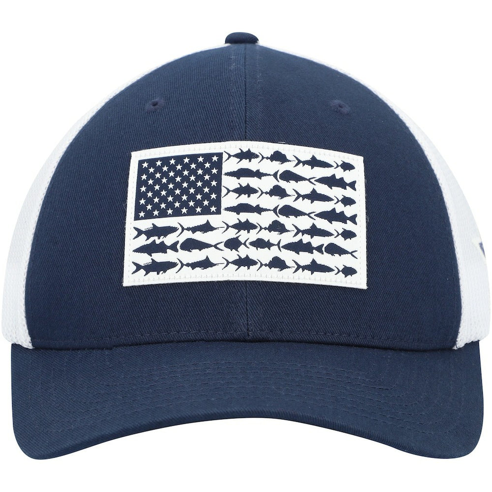Dallas Cowboys Mesh Fish Flag Flex Hat - Navy/White Hats