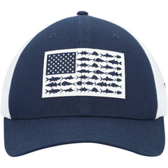 Dallas Cowboys Mesh Fish Flag Flex Hat - Navy/White Hats