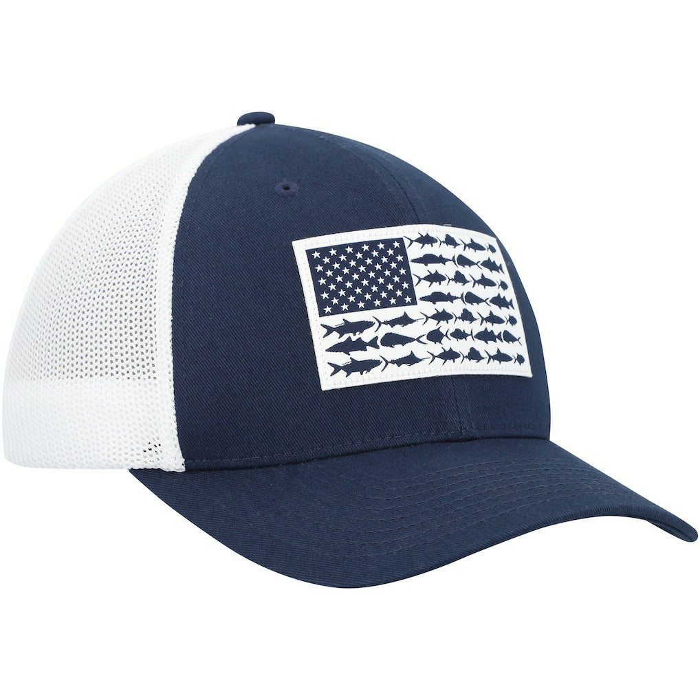Dallas Cowboys Mesh Fish Flag Flex Hat - Navy/White Hats