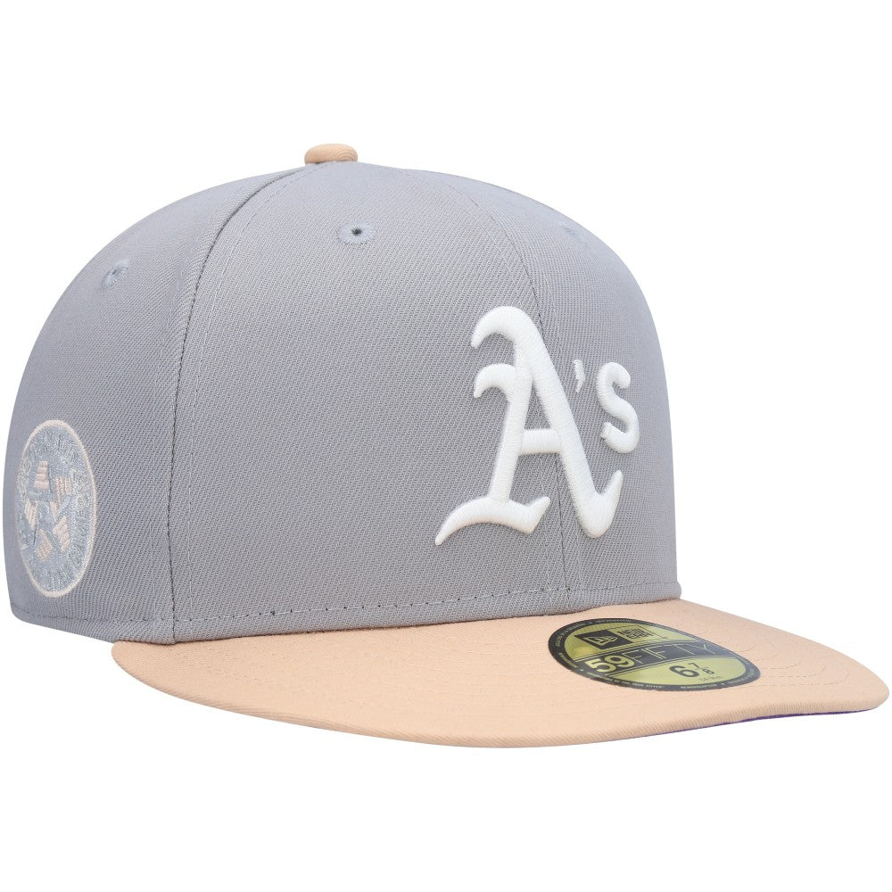 Athletics New Era 1987 MLB All-Star Game Purple Undervisor 59FIFTY Fitted Hat - Gray/Peach Hats