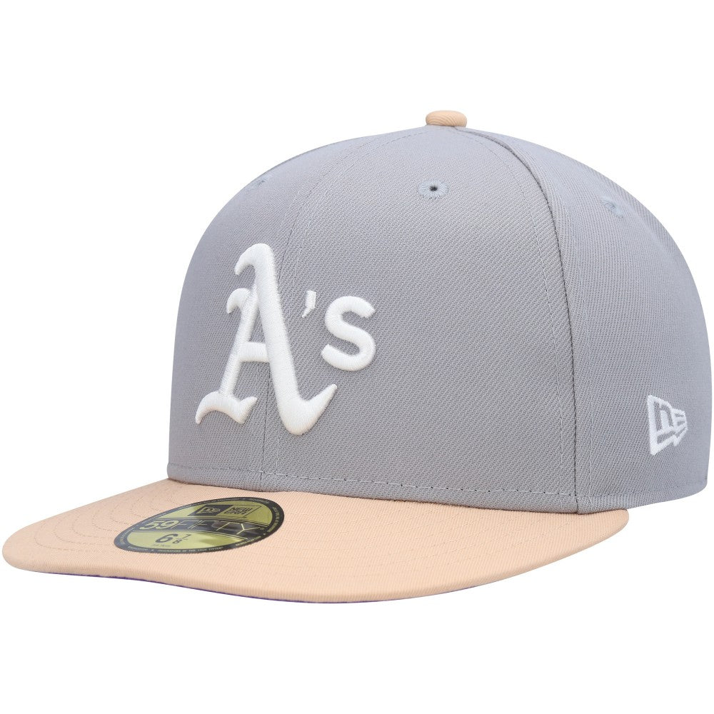 Athletics New Era 1987 MLB All-Star Game Purple Undervisor 59FIFTY Fitted Hat - Gray/Peach Hats