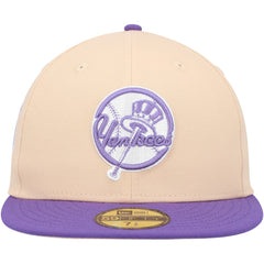 New York Yankees New Era Subway Series Side Patch 59FIFTY Fitted Hat - Peach/Purple Hats