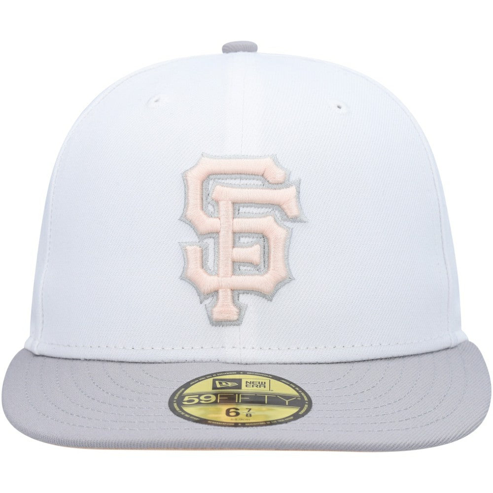 San Francisco Giants New Era 2002 World Series Side Patch Undervisor 59FIFTY Fitted Hat - White/Gray Hats