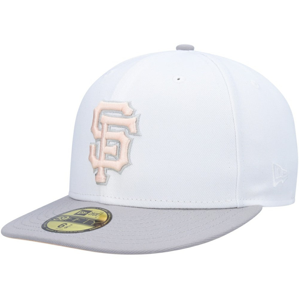 San Francisco Giants New Era 2002 World Series Side Patch Undervisor 59FIFTY Fitted Hat - White/Gray Hats