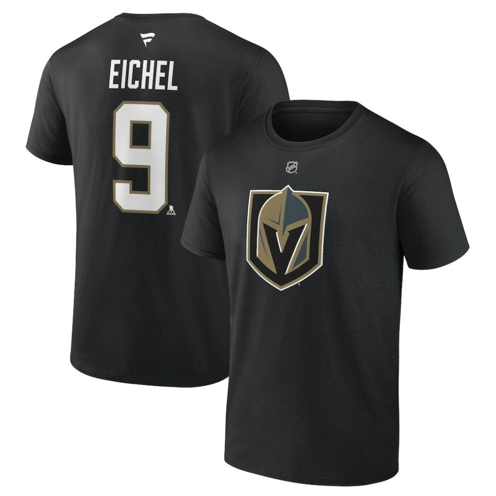 Jack Eichel Vegas Golden Knights Fanatics Authentic Stack Name & Number T-Shirt - Black | US 4598539