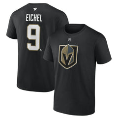 Jack Eichel Vegas Golden Knights Fanatics Authentic Stack Name & Number T-Shirt - Black | US 4598539