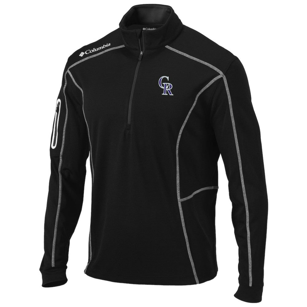 Colorado Rockies Columbia Shotgun Omni-Wick Quarter-Zip Pullover Jacket - Black Jackets
