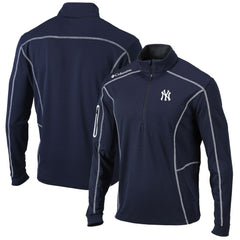 New York Yankees Columbia Shotgun Omni-Wick Quarter-Zip Pullover Jacket - Navy Jackets