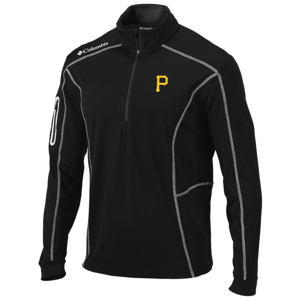 Pittsburgh Pirates Columbia Shotgun Omni-Wick Quarter-Zip Pullover Jacket - Black Jackets