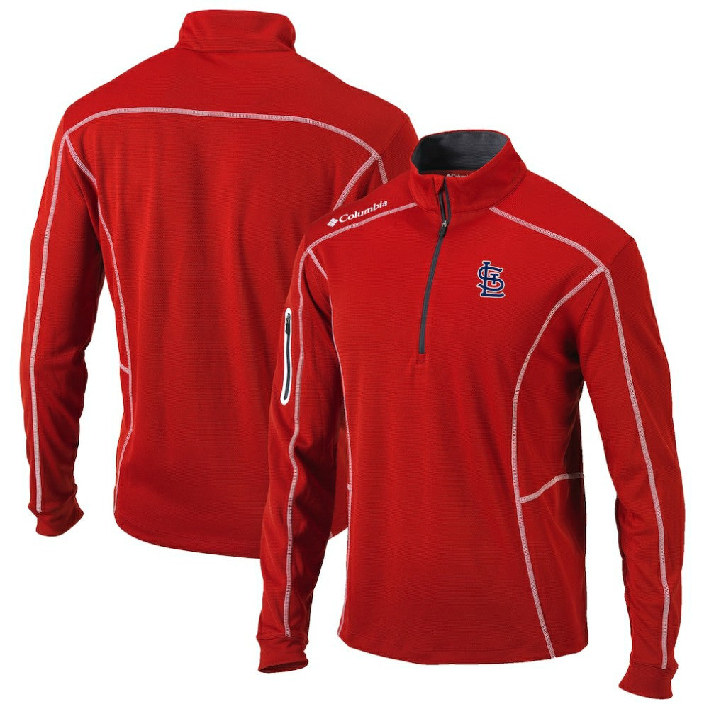St. Louis Cardinals Columbia Shotgun Omni-Wick Quarter-Zip Pullover Jacket - Red Jackets