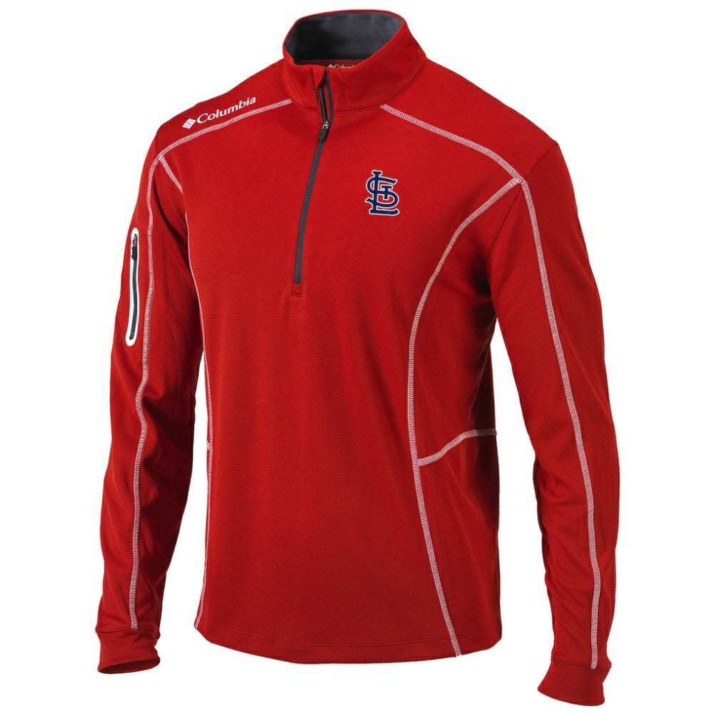 St. Louis Cardinals Columbia Shotgun Omni-Wick Quarter-Zip Pullover Jacket - Red Jackets