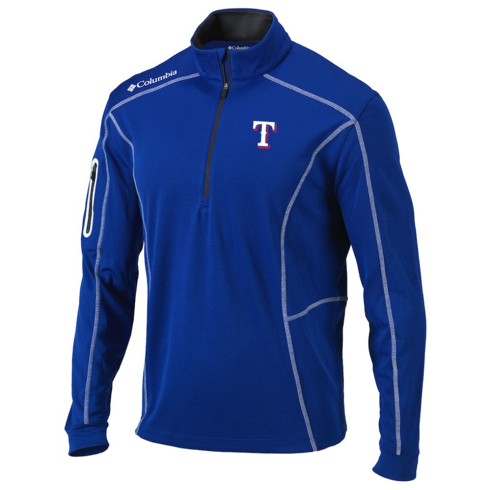 Texas Rangers Columbia Shotgun Omni-Wick Quarter-Zip Pullover Jacket - Royal Jackets