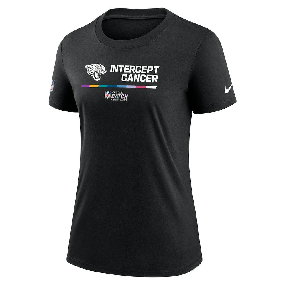 Jacksonville Jaguars Women's NFL Crucial Catch Performance T-Shirt - Black T-shirts
