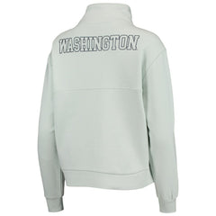 Washington Nationals The Wild Collective Women's Two-Hit Quarter-Zip Pullover Top - Light Blue Pullover