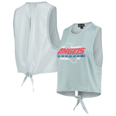 Los Angeles Angels The Wild Collective Women's Open Back Twist-Tie Tank Top - Light Blue Tanks
