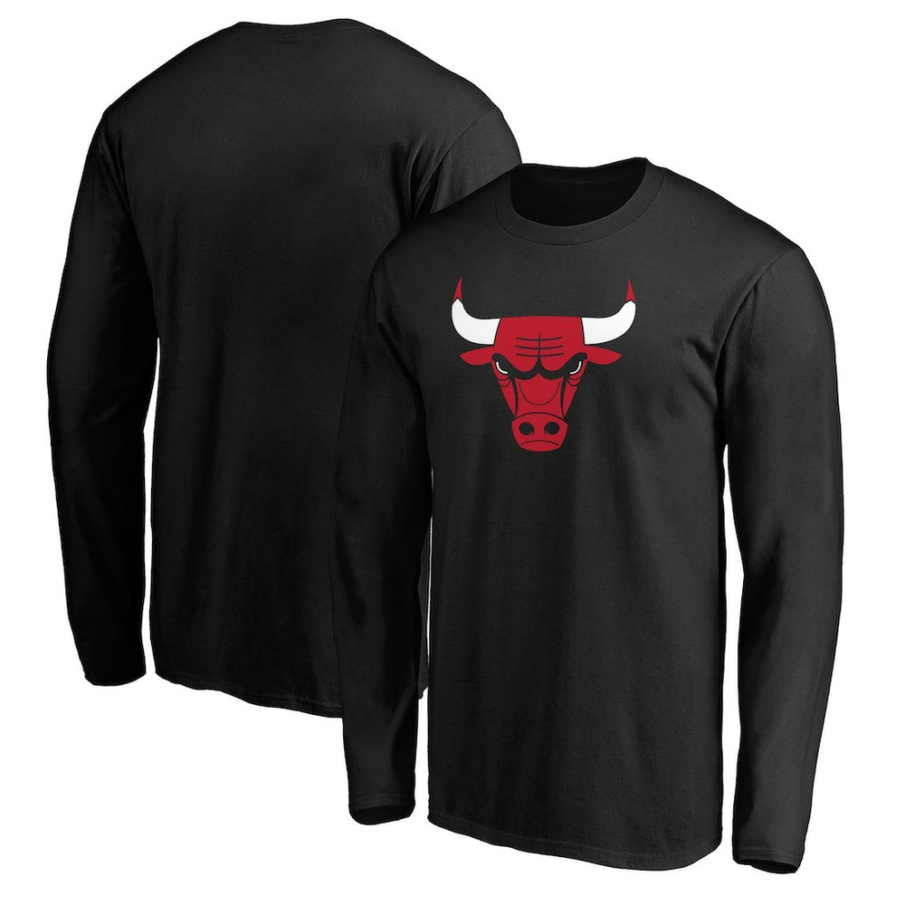 Chicago Bulls Primary Team Logo Long Sleeve T-Shirt Black outlet