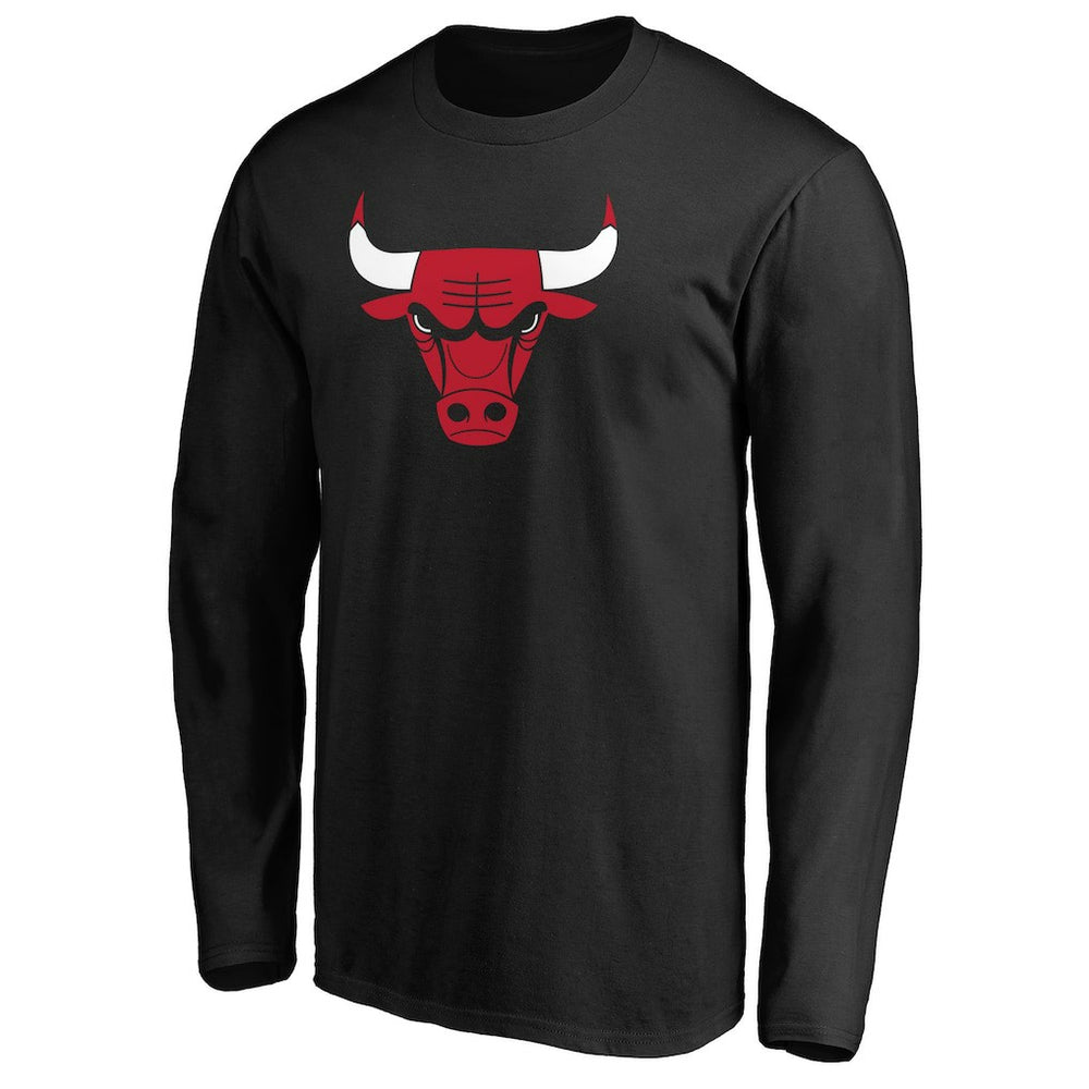 Chicago Bulls Primary Team Logo Long Sleeve T-Shirt Black outlet