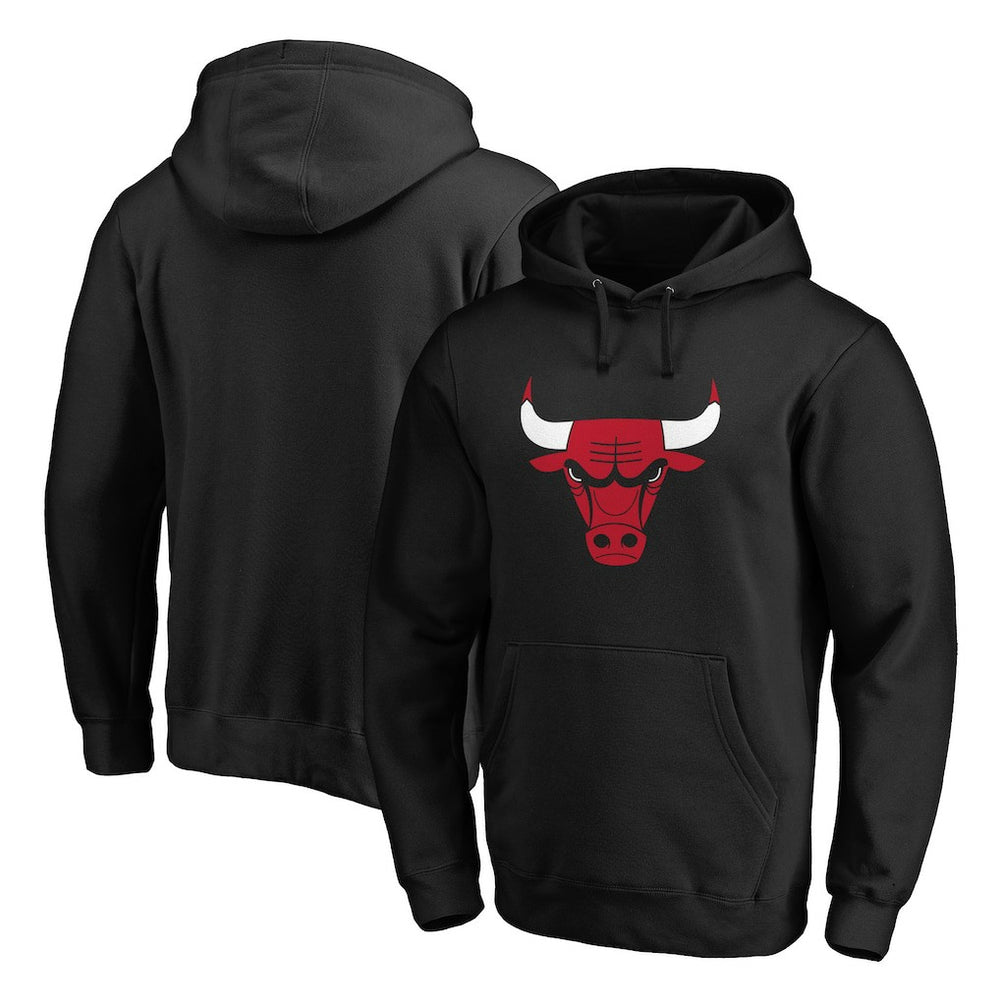 Chicago Bulls Primary Mascot Logo Pullover Hoodie Black