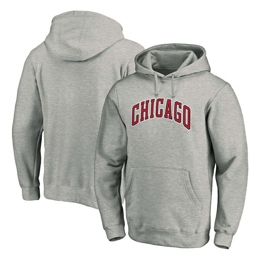 Chicago Bulls Alternate Logo Pullover Hoodie Heather Gray