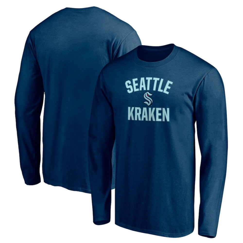 Seattle Kraken Victory Arch Long Sleeve T-Shirt - Deep Sea Blue | US 4619597